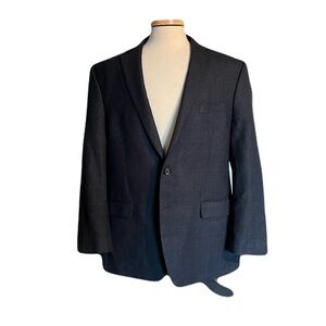 Ralph Lauren 44R Blue Check 2 Vent 2 Button Blazer